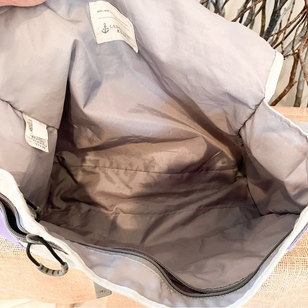 Lands’ End Kids Large Messenger Bag Purple Gray